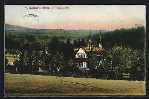 AK Wiesbaden, Gasthaus Waldhäuschen