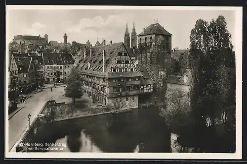 AK Nürnberg, Henkersteg mit Burgpanorama
