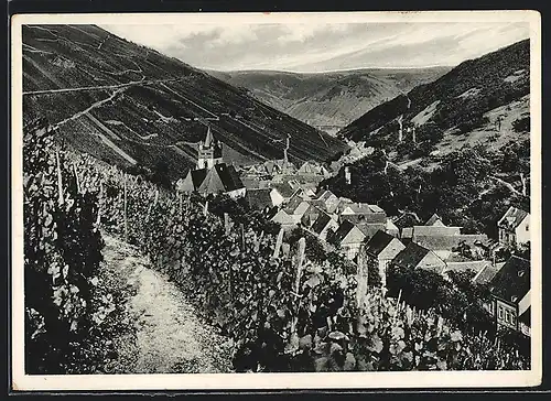 AK Steeg b. Bacharach a. Rh., Ortsansicht mit Kirche