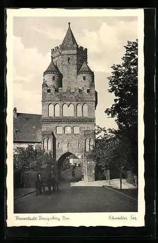 AK Königsberg / Chojna, Blick zum Schwedter Tor