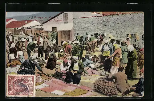 AK Skopje / Ueskueb, Auf dem Markt