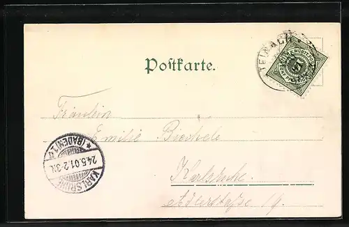 AK Zavelstein, Teilansicht mit Ruine