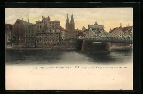 AK Bremen, Grosse Weserbrücke