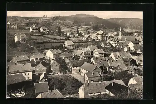 AK Pappenheim (Thür.), Gesamtansicht von einer Anhöhe aus