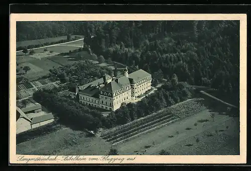 AK Langensteinbach, Bibelheim vom Flugzeug aus