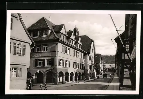 AK Fellbach, Strasse am Rathaus