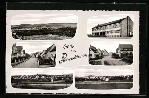 AK Rommelshausen, Sechs Ansichten vom und aus dem Ort