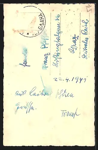 AK Ljubljana, Strassenpartie mit Strassenbahn