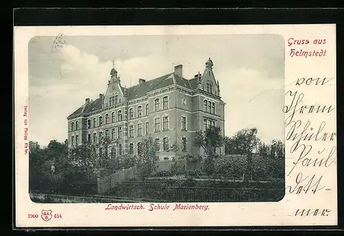 AK Helmstedt, Landwirtschaftliche Schule Marienberg