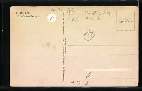 AK Freital, Haldenlandschaft vom Kohle-Abbau