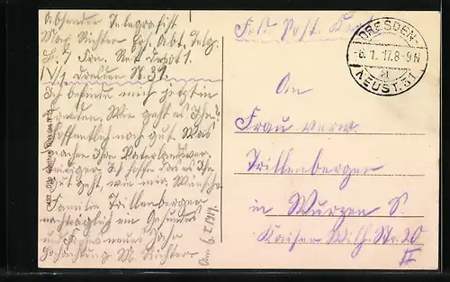 AK Dresden-Übigau, Kaserne des Telegraphen-Batl. No. 7