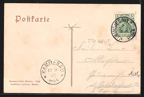 AK Görlitz, Ortsansicht mit Strassenbahn und Blick zur Landeskrone