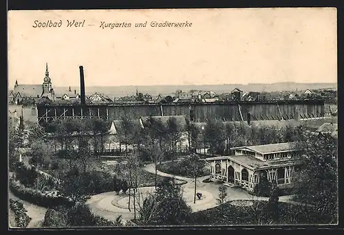 AK Soolbad Werl, Kurgarten und Gradierwerke