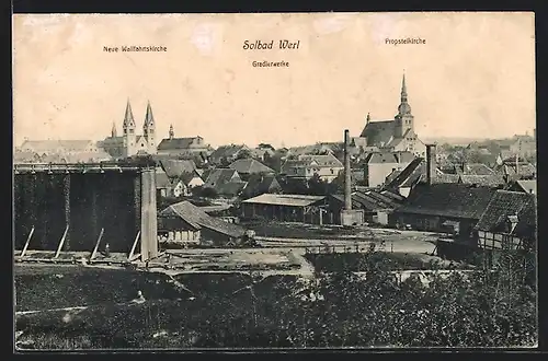 AK Werl, Neue Wallfahrtskirche, Gradierwerk, Propsteikirche