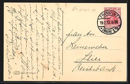 AK Frankfurt a. M., Strassenbahn an der Hauptwache