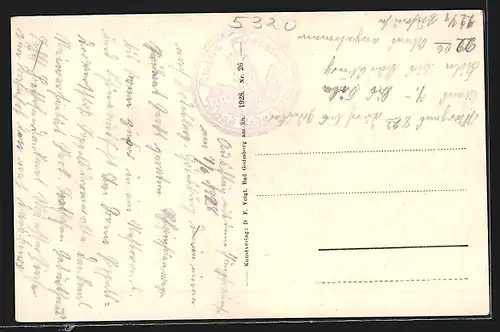 AK Godesberg, Ansichten vom Ort, Drachenfels, Godesburg, Rolandsbogen