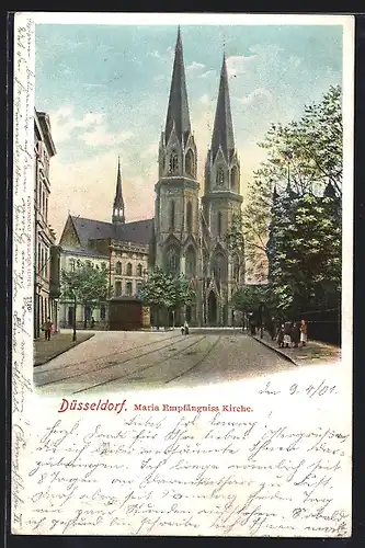 AK Düsseldorf, Maria Empfängniss Kirche