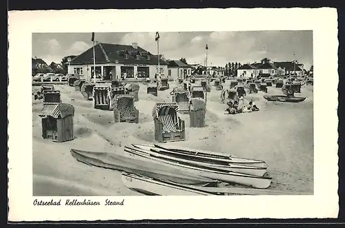 AK Kellenhusen, Strand mit Booten und Geschäft