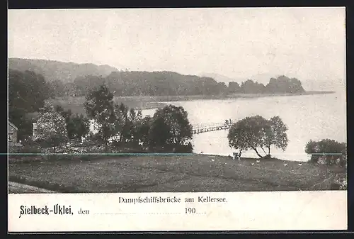 AK Sielbeck-Uklei, Dampfschiffsbrücke am Kellersee