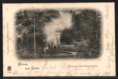 AK Eutin, Partie aus dem Schlossgarten