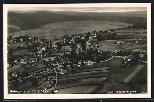 AK Hohegeiss /Harz, Fliegeraufnahme der Ortschaft