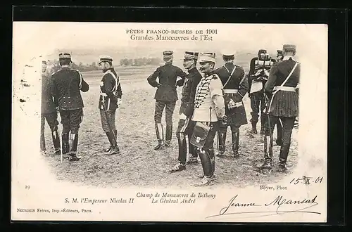AK Fêtes Franco-Russes de 1901, Zar Nikolaus II.