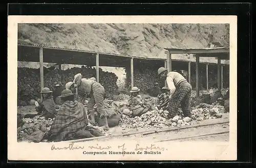 AK Compania Huanchaca, Bergarbeiter beim Sortieren