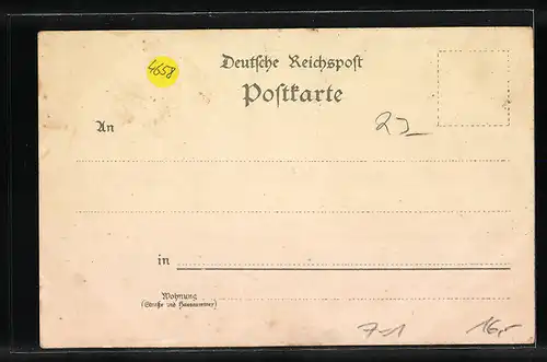 Lithographie Bergarbeiter in einer Mine zum Jahreswechsel