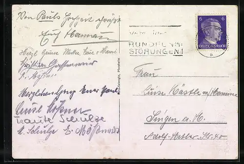 AK Stein, Turmgebäude mit , Strassenpartie mit Kirche, Ortsansicht