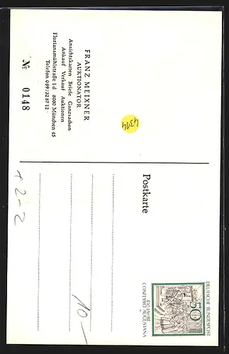 AK München, Ansichtskartenbörse 1982, Münchner Kindl und Wappen