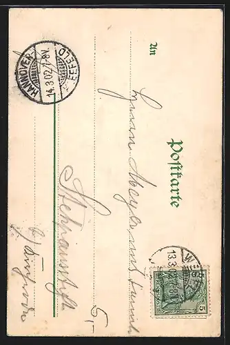 AK Wesel, Grosser Markt mit Willibrordi-Kirche und Rathaus