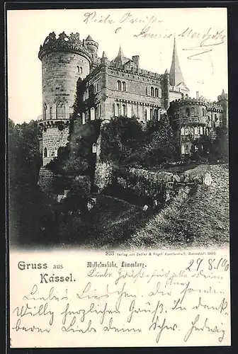 AK Kassel, Wilhelmshöhe, Löwenburg