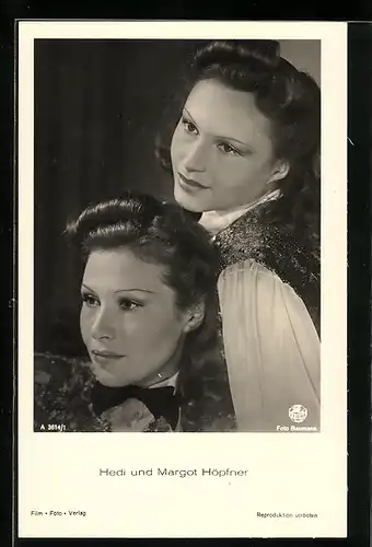 AK Schauspielerinnen Hedi und Margot Höpfner in einer Filmszene
