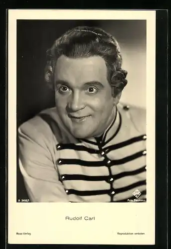 AK Schauspieler Rudolf Carl im Kostüm