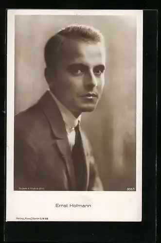 AK Portrait des Schauspielers Ernst Hofmann