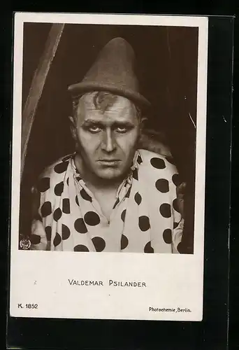 AK Schauspieler Valdemar Psilander im Kostüm einer Theaterrolle
