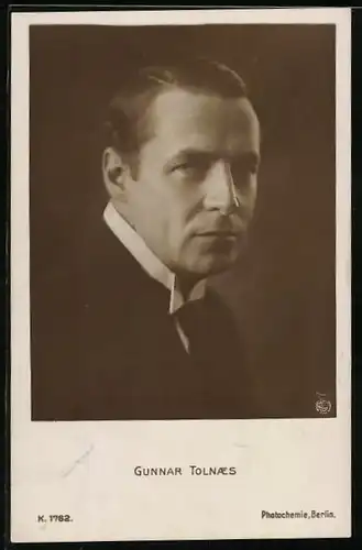 AK Schauspieler Gunnar Tolnaes, Portrait