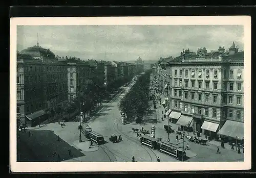 AK Wien, Strassenbahn am Kärntnerring