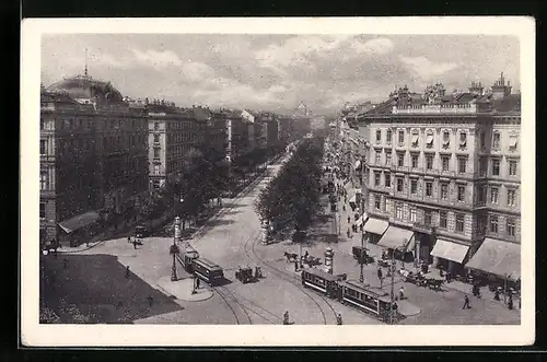 AK Wien, Strassenbahn am Kärntnerring