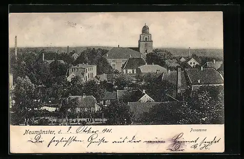AK Neumünster, Panorama aus der Vogelschau