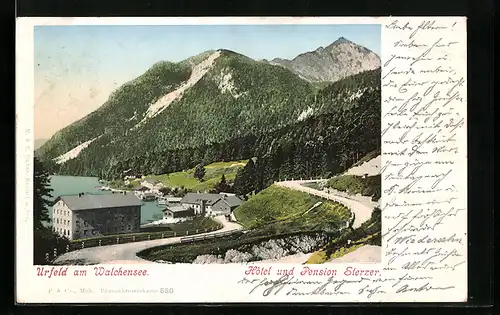 AK Urfeld am Walchensee, Hotel und Pension Sterzer