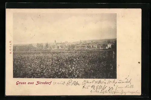 AK Zirndorf, Fernsicht der Ortschaft