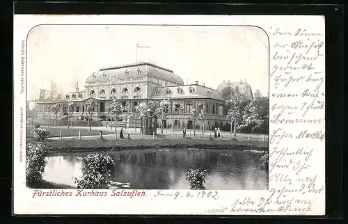 AK Salzuflen, Blick zum Fürstlichen Kurhaus