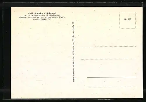 AK Bad Füssing, Cafè-Pension-Hildegard