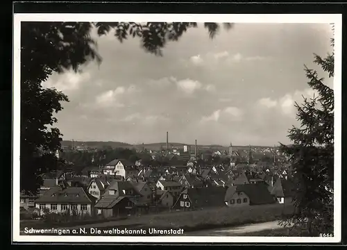 AK Schwenningen, Panorama vom Hügel aus