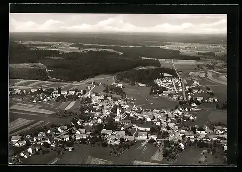 AK Tannheim über Villingen /Schwarzwald, Totalansicht vom Flugzeug aus