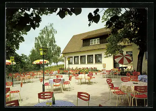 AK Esslingen-Rüdern, T. V. O. Gaststätte mit Gartenterrasse