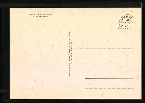 AK Rhöndorf am Rhein, Haus Adenauer