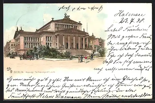 Lithographie Berlin, Königl. Schauspielhaus am Gendarmenmarkt