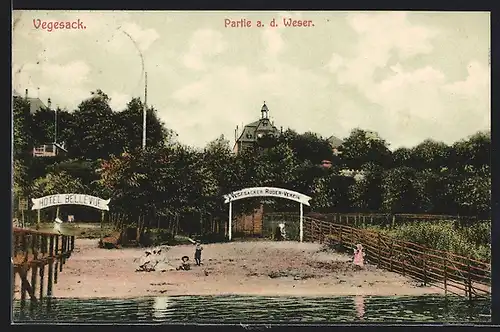 AK Vegesack, Partie an der Weser